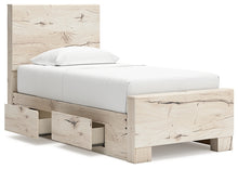 Load image into Gallery viewer, Lawroy Twin Panel Bed with Storage
