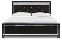 Load image into Gallery viewer, Kaydell King Upholstered Panel Platform Bed with Mirrored Dresser, Chest and 2 Nightstands
