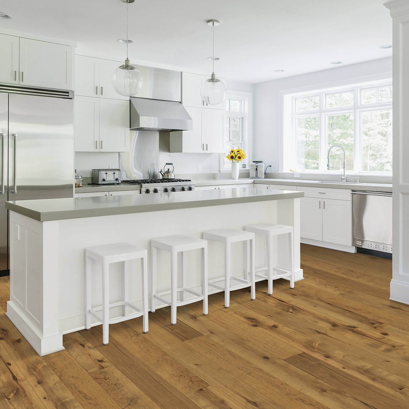 Kitchen hardwood flooring | Carpet Plus